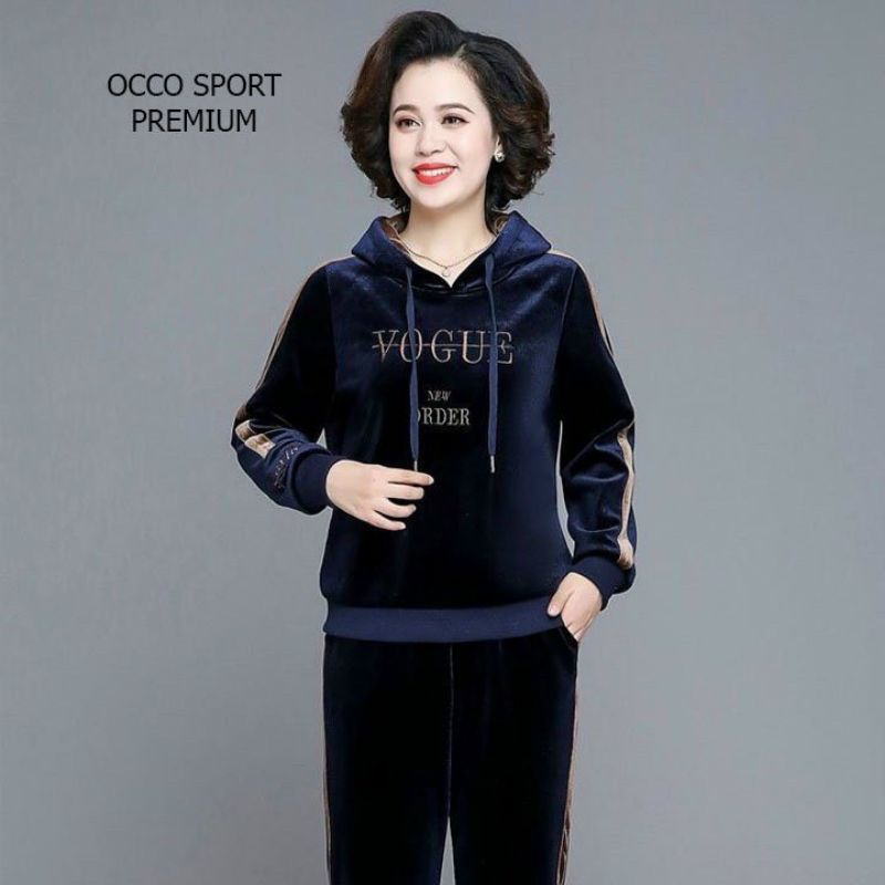 ĐỒ BỘ THỂ THAO THU ĐÔNG NỮ NHUNG NHẬP CAO CẤP CÓ BIGSIZE MẪU MỚI GIÁ RẺ ĐẸP