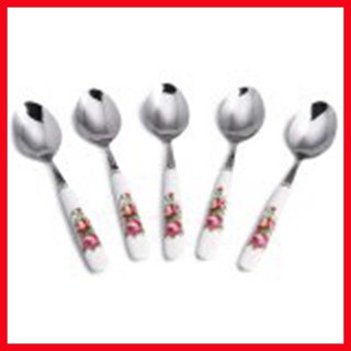 Bộ 5 muỗng inox cán sứ mfa s06-5-01 10cm