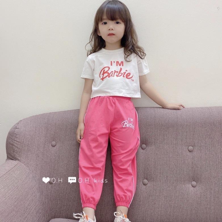 Bộ cotton bé gái phong cách hiphop từ 22-30kg ❤Bộ cộc tay bé gái