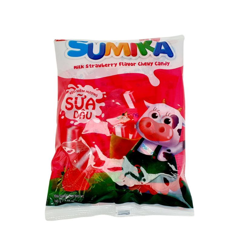 Kẹo Mềm Sữa Sumika Vị Vani , Dâu , Socola ⚡ FREESHIP ⚡ Kẹo Mềm Bibica Gói 70g