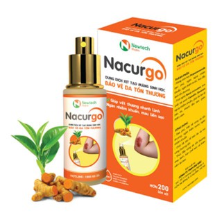 Dung Dịch Xịt Tạo Màng Sinh Học Bảo Vệ Da Tổn Thương Nghệ Nacurgo 30ML (200 Lần Xịt )