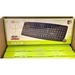 Bàn Phím Có Dây Konig KB318 BH 1 năm dùng văn phòng chơi game gõ êm không gây tiếng ồn