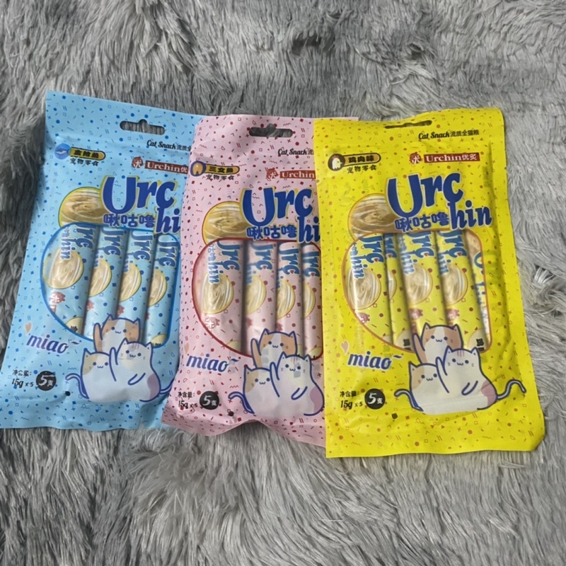 Súp thưởng URCHIN cho mèo siêu thơm ngon - gói 5 thanh x 15gr  soup thưởng ciao