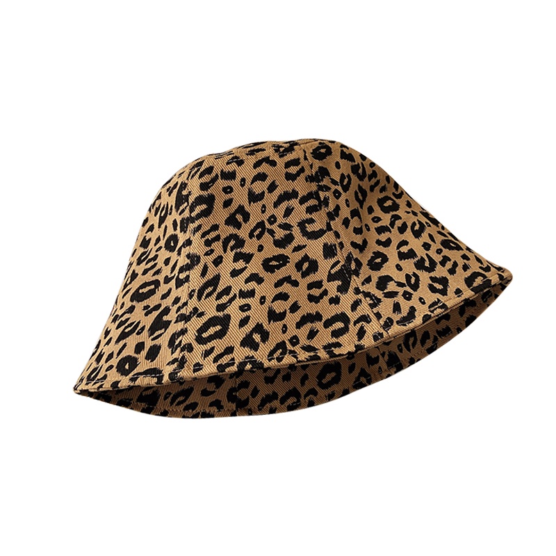 Nón Bucket Chống Nắng Hai Mặt In Họa Tiết Da Báo Phong Cách Retro Thời Trang Xuân Hè Cho Nữ