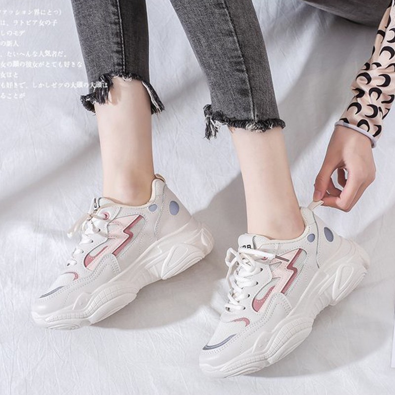 [Mã FAGREEN245 giảm tới 30K đơn 99K] Giày thể thao nữ Sneaker LIMOU độn đế 4 phân, phản quang phong cách Ulzzang | BigBuy360 - bigbuy360.vn