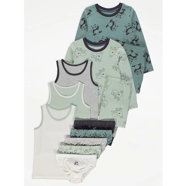 Tách set bộ pyjama dài và các set ba lỗ quần chip cho bé Geogre