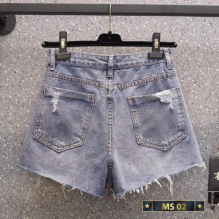 Quần short jean nữ ngố cao cấp - chất denim vải xịn Lady-Hn Store88 z2