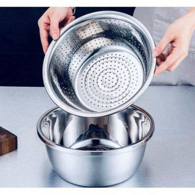 RỔ NẠO CỦ QUẢ BÀO SỢI INOX TÍCH GỌN 3 IN 1.