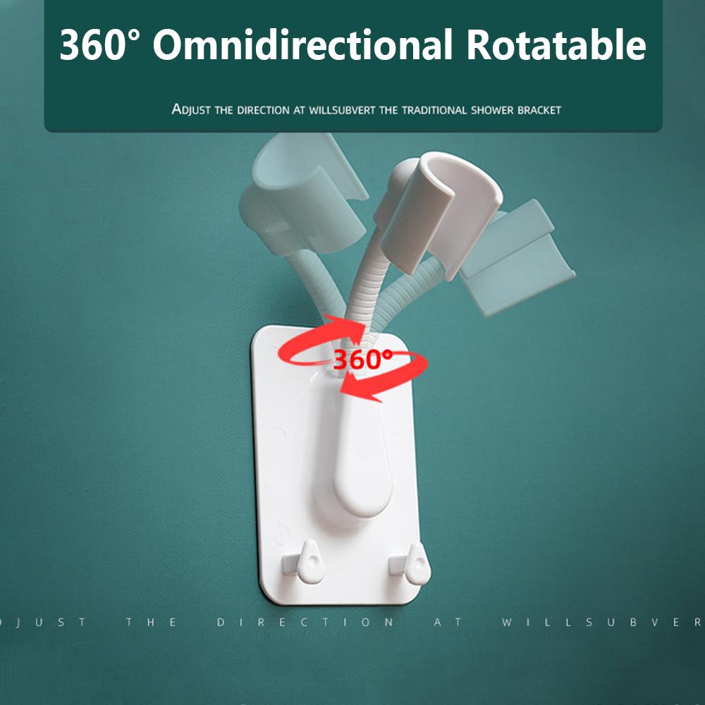 KUNHEV Giá Đỡ Đầu Vòi Hoa Sen Gắn Tường Chuyên Nghiệp Tùy Chỉnh Kèm 2 Móc Treo Tiện
