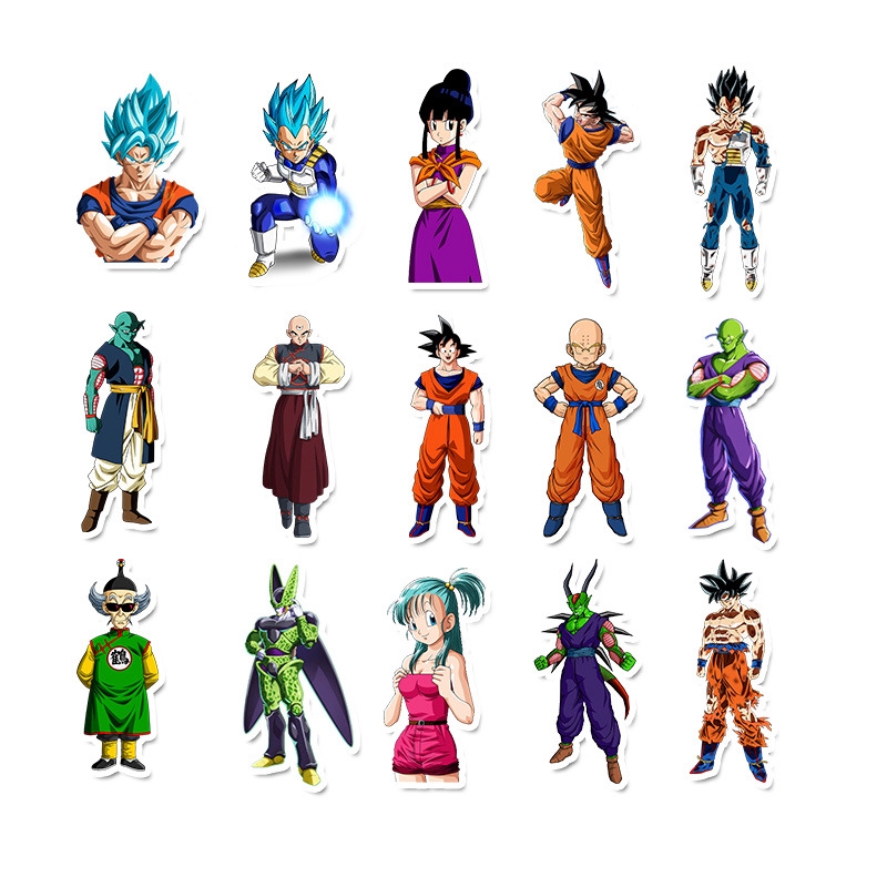 Set 50 miếng dán trang trí hình Dragon Ball