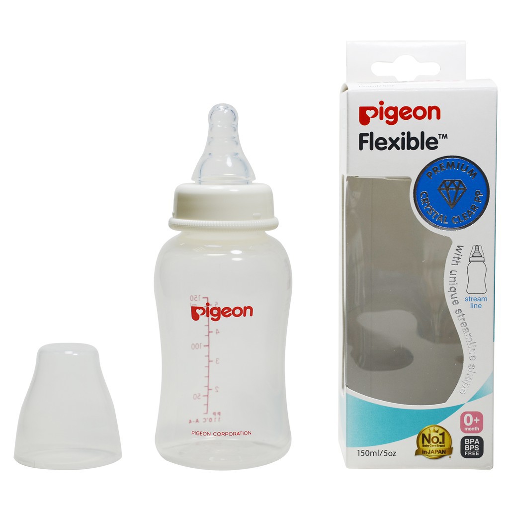 Bình sữa cổ hẹp PP Streamline Pigeon 150ml/ 250ml