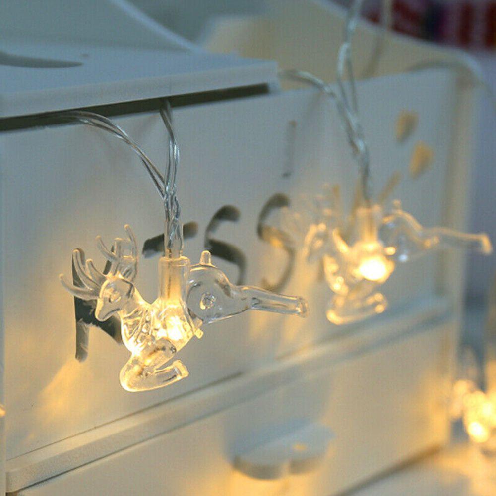 CONOPERY Dây Đèn LED 1.5m 10 Bóng Hình Tuần Lộc Trang Trí Sân Vườn