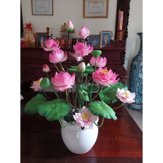 Nguyên liệu làm hoa Sen_ Nguyên phụ liệu làm hoa sen bằng vải voan