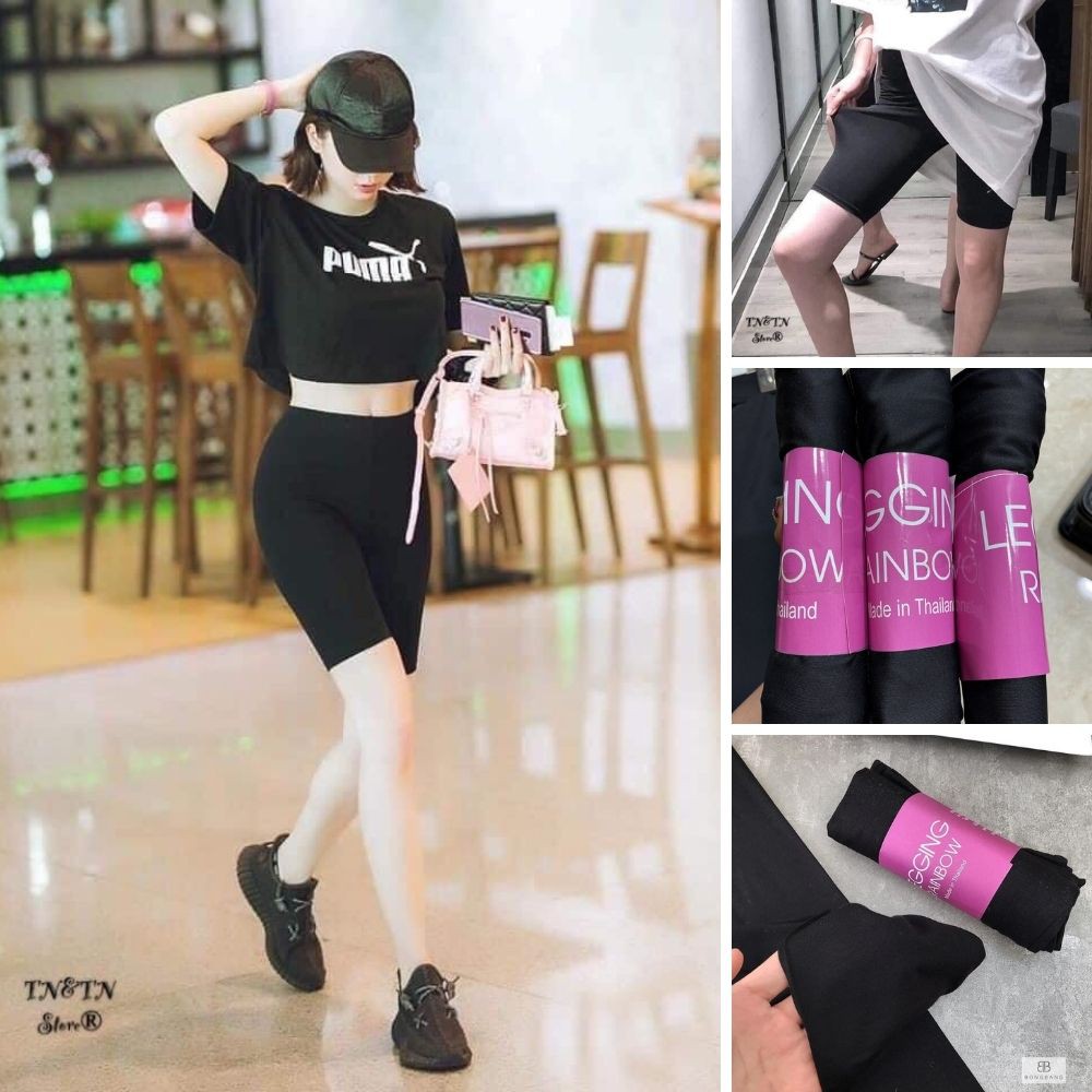 [Mã FAMAYWA giảm 10K đơn 50K] Quần Legging Lửng Nữ 🌸 Legging đùi nâng mông SIÊU HOT