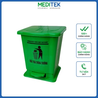 Thùng rác nhựa, thùng rác y tế nắp đạp, loại 15 lít