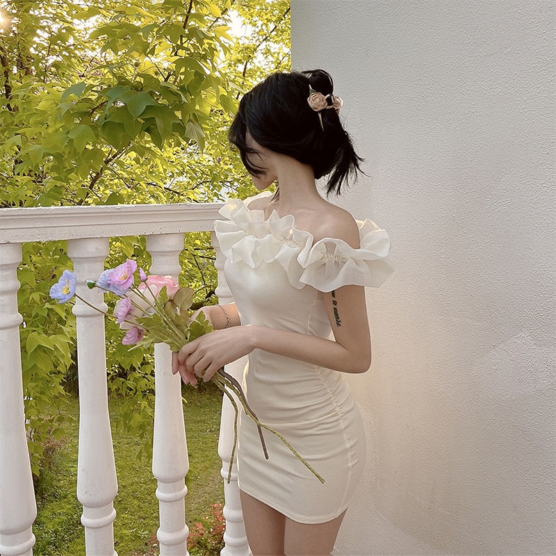 Đầm Ren Trễ Vai Thiết Kế Mới Quyến Rũ Thời Trang Dành Cho Nữ