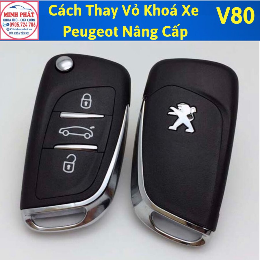 Vỏ Độ Chìa Khoá xe Peugeot Đời mới