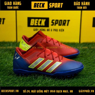 Giày Bóng Đá TQ 18.3 Nemeziz Messi Đỏ Xanh Biển Gót Chuối TF