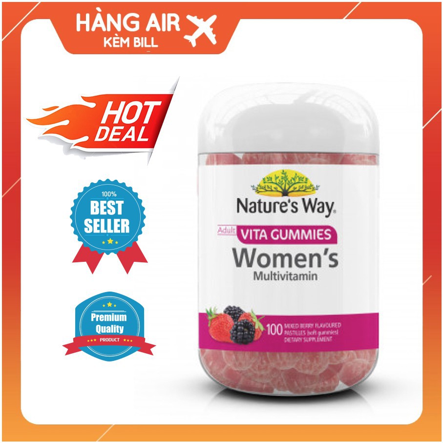 KẸO VITAMIN TỔNG HỢP CHO NỮ GIỚI - NATURE'S WAY WOMEN’S MULTI-VITAMIN 100 VIÊn