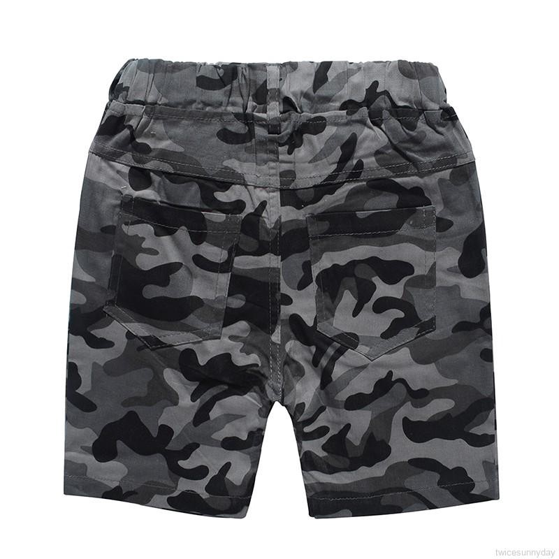 Quần short họa tiết rằn ri cho bé trai