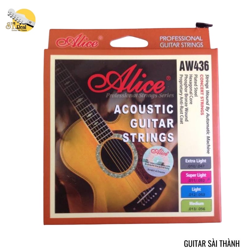 Dây Đàn Guitar Acoustic ST.Real Guitar Sài Thành Mã AW-436 dây kim loại chính hãng