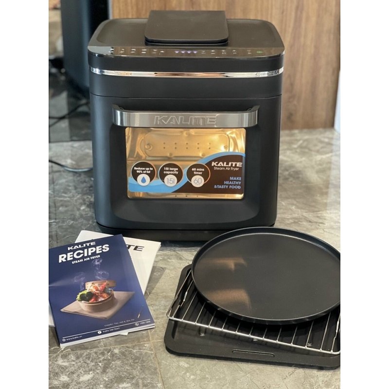 Nồi Chiên Hơi Nước Kalite Steam X 15L, Chiên Không Dầu Nướng Gà Nguyên Con 1635W