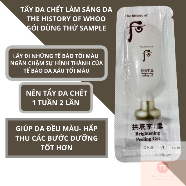 [Date 2025]combo 10 gói  kỳ #TẨY DA#(tẩy tế bào chết) whoo 1ml