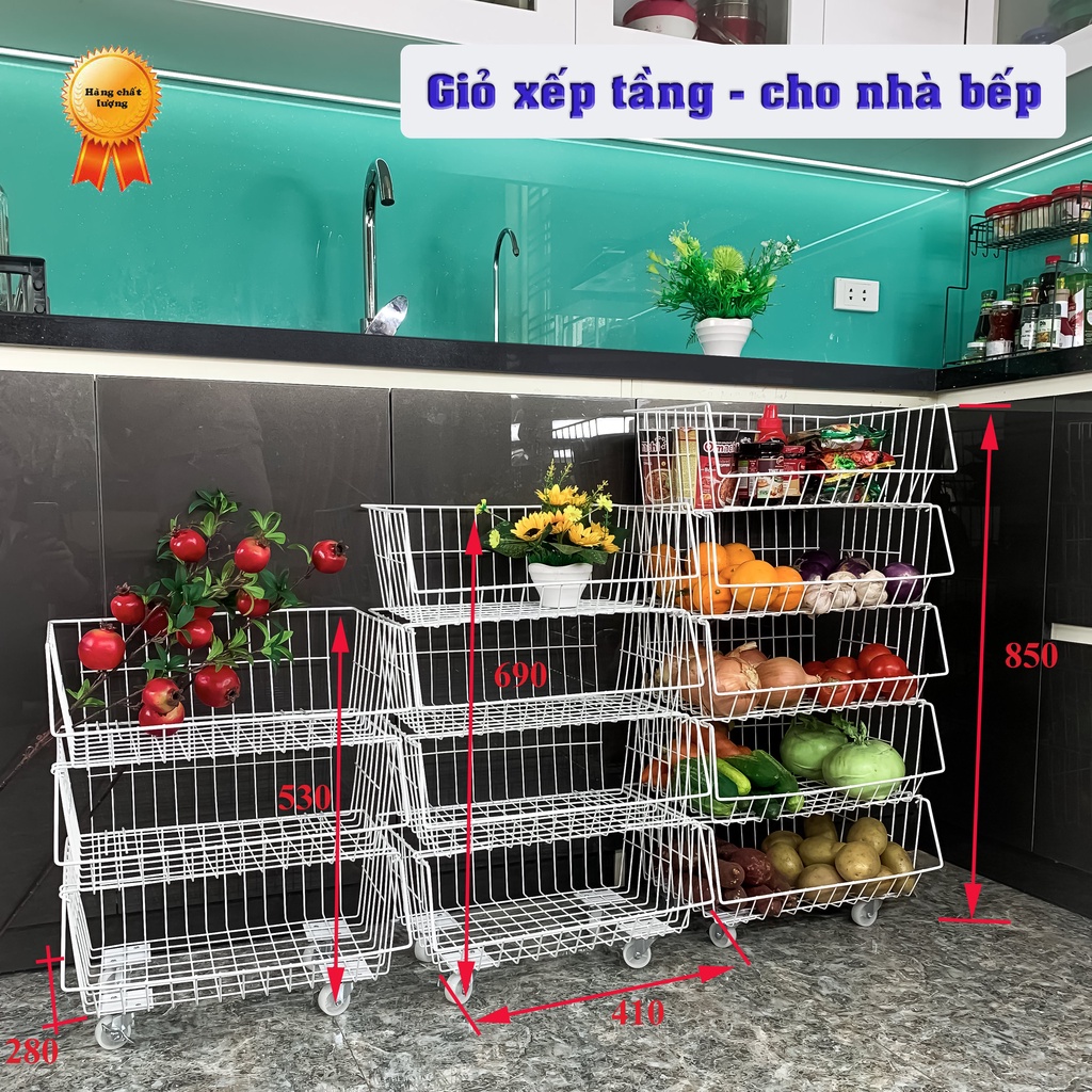 Kệ xếp tầng đa năng dùng để đồ dùng siêu tiện dụng, bền đẹp chắc chắn, tháo rời cất gọn khi không sử dụng