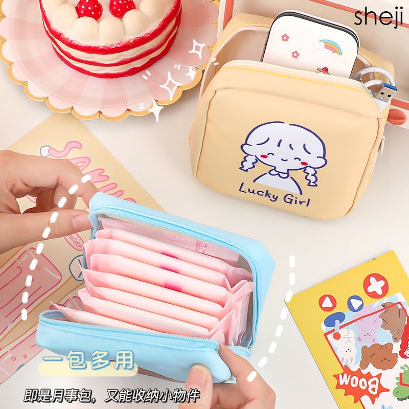 Túi đựng băng vệ sinh cá nhân họa tiết hoạt hình xinh xắn tiện lợi