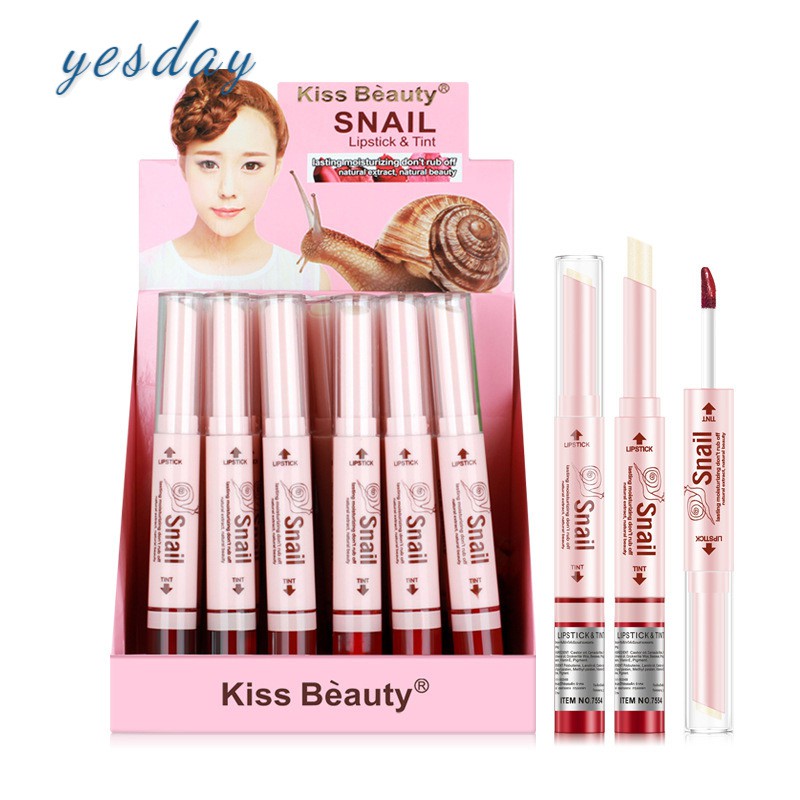 Son môi bóng và dưỡng ẩm thiết kế 2 đầu chống thấm tiện lợi | BigBuy360 - bigbuy360.vn