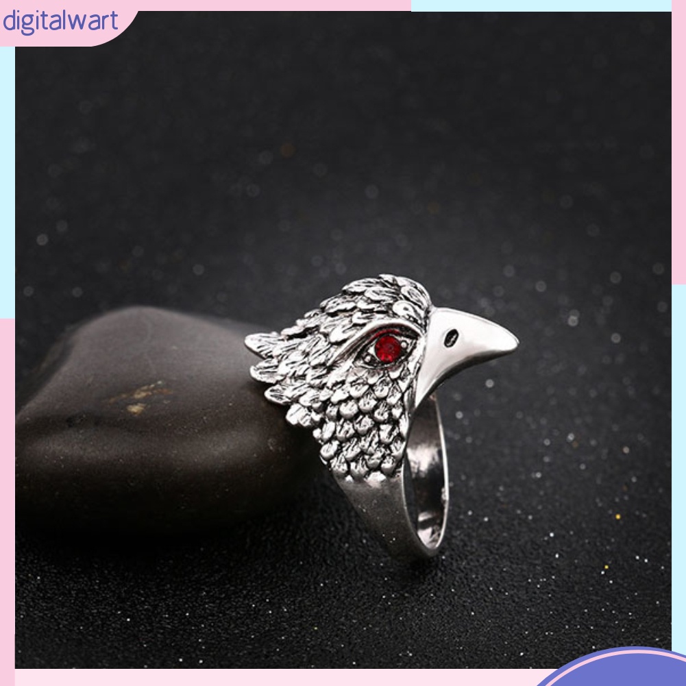 Nhẫn kim loại đeo tay trang trí hình chim đại bàng phong cách cổ điển cho nam