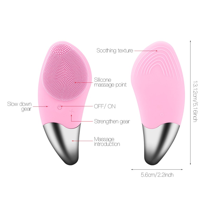 [Hàng mới về] Máy rửa mặt silicone mini làm sạch sâu lỗ chân lông tiện dụng