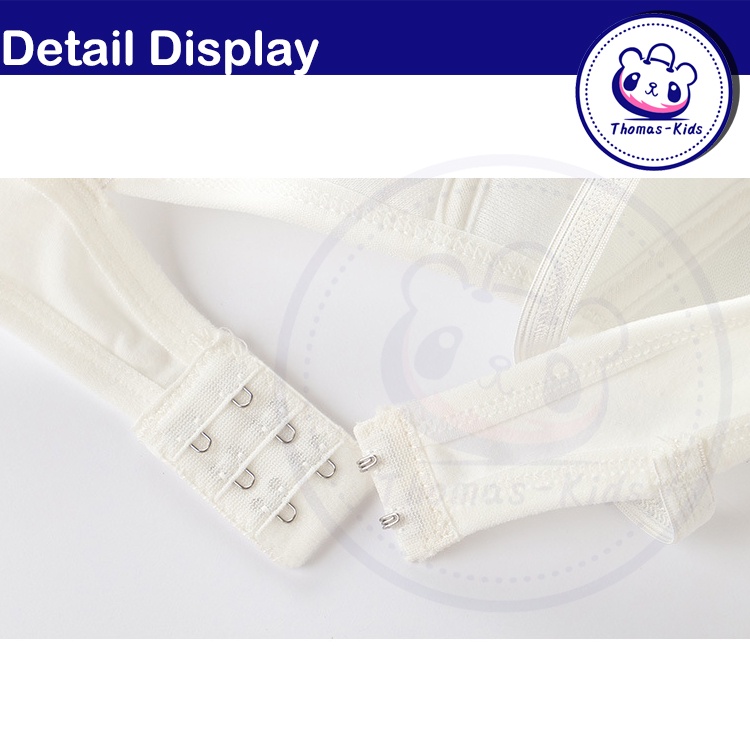 Áo lót cotton cho bé gái 8-12 tuổi không có đệm ngực cài nút sau B241