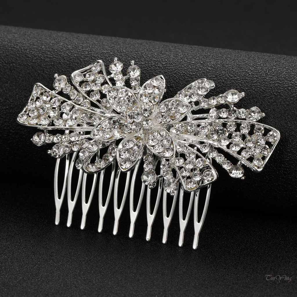 GETNOIVAS 1 Lược Cài Tóc Hình Bướm Bằng Hợp Kim Đính Đá Rhinestone Mạ Điện Thanh Lịch Không Dễ Phai Cho Tóc Hàng Ngày