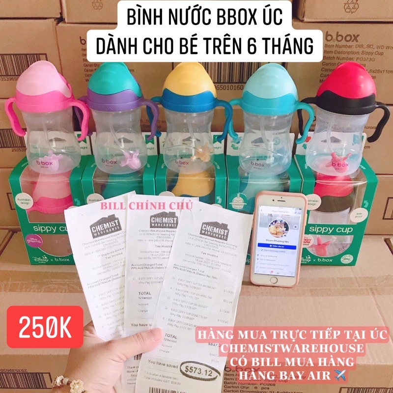 BÌNH NƯỚC BBOX CHO BÉ 6MONTH - HÀNG ÚC