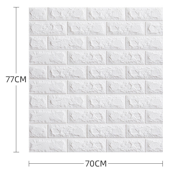 Miếng dán xốp dán tường giả gạch 3D kích thước 70x77cm
