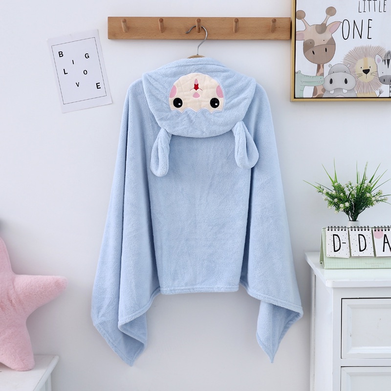 Áo choàng tắm cho bé có mũ khăn tắm, khăn choàng nhiều mẫu kích thước 140x70cm - Mô Mô Home