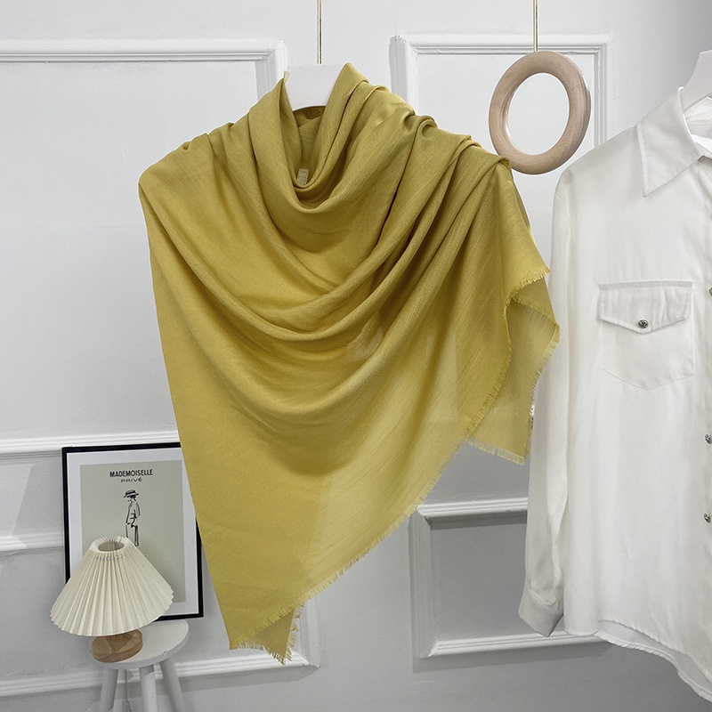 Khăn Choàng Vải Lụa Màu Trơn Hình Vuông 100x100cm Thời Trang Cho Nữ