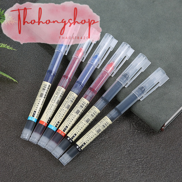 Bút Muji bản dupe bút gel đi nét viết đều mực phụ kiện văn phòng phẩm
