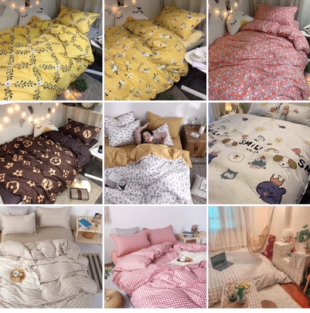 Bộ  chăn ga gối cotton poly nhập khẩu