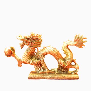 Tượng Rồng bằng đồng thau cỡ tiểu dài 12/14cm- Linh vật phong thủy cát tường + tặng 2 Đồng tiền xu ĐK 2cm