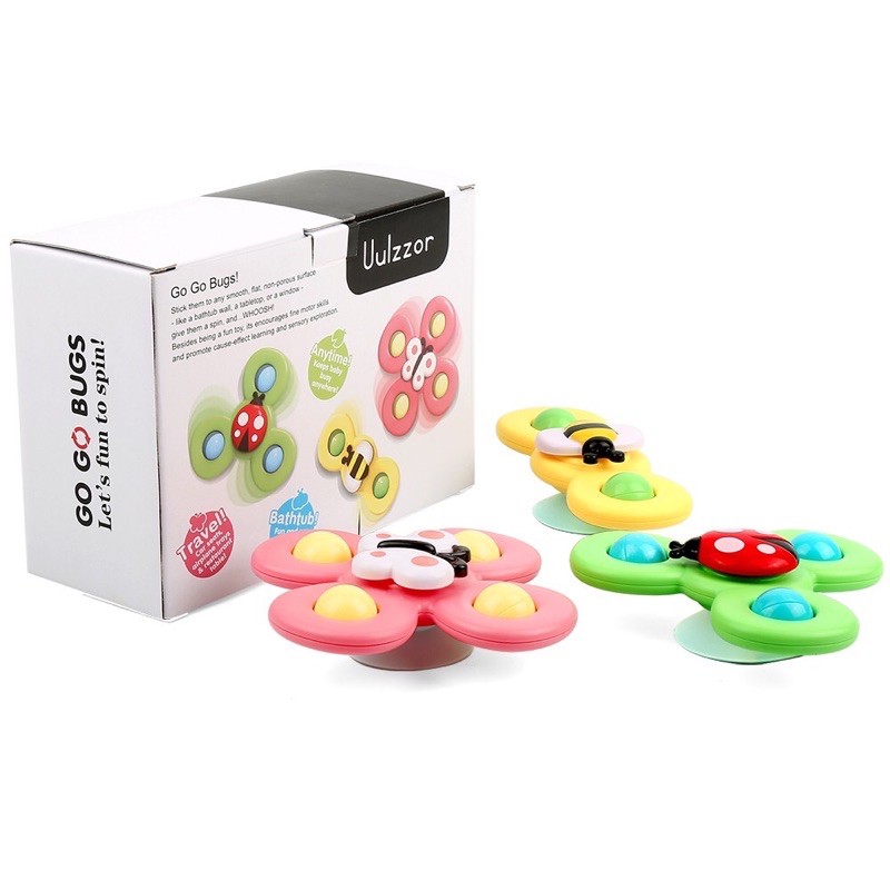 Combo 3 con quay Đồ Chơi Fidget Spinner có giác hút gắn tường, mặt kính, bàn ăn...