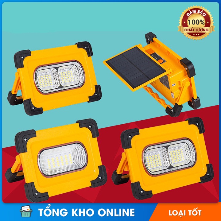 Đèn LED cầm tay năng lượng mặt trời kiêm sạc dự phòng dành cho leo núi, dã ngoại, cắm trại, câu cá