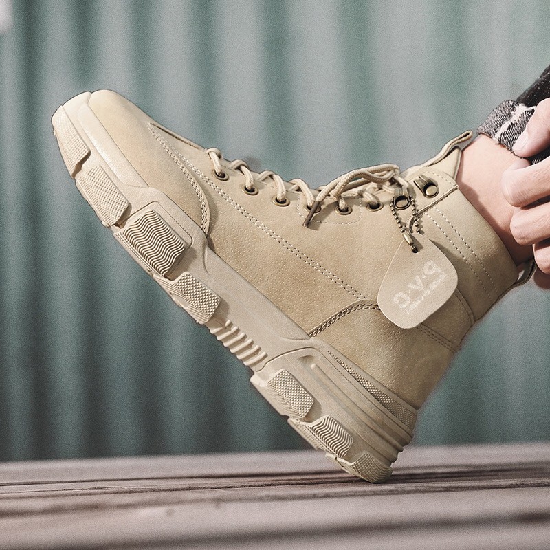 Giày cao cổ nam P.V.O thời trang phong cách bụi - Giày nam cao cổ chốt đinh cực đỉnh | BigBuy360 - bigbuy360.vn