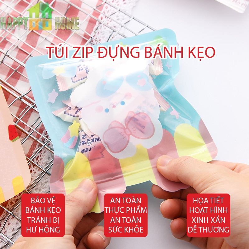 Túi Zip Đựng Bánh Kẹo Hoạt Hình Dễ Thương