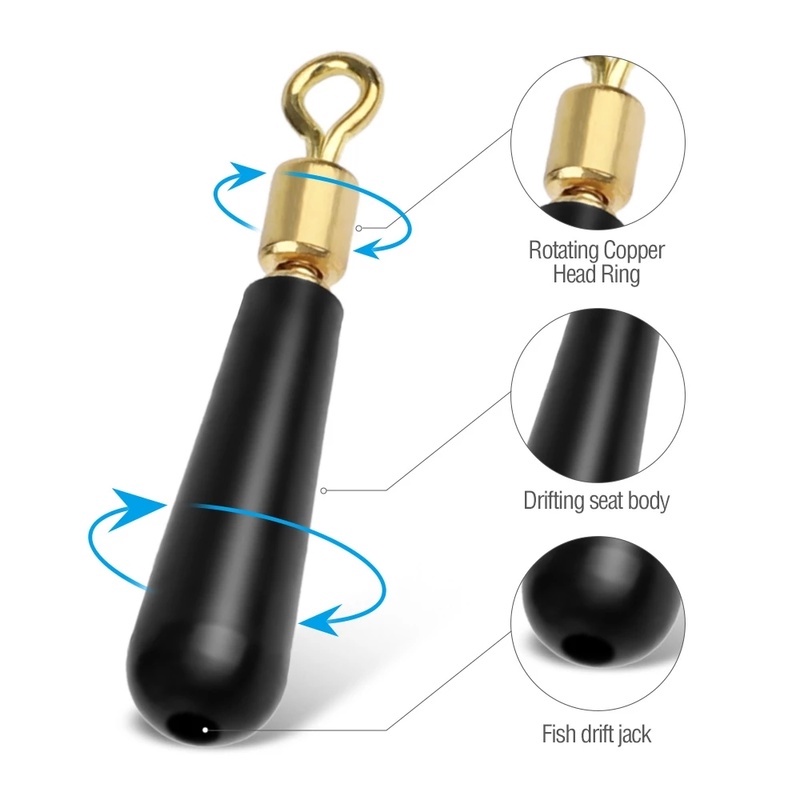 10 phao câu cá đầu đồng xoay 360 độ chất lượng cao
