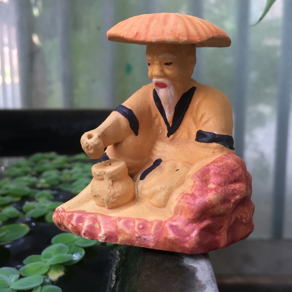 Tượng Lão Ngư Ông câu cá trang trí bể cá, hòn non bộ , sân vườn, tiểu cảnh