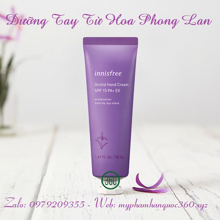 Kem Dưỡng Da Tay Hoa Phong Lan Innisfree Orchid Hand Cream SPF15 PA+ Ex 50ml