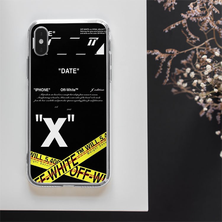 Ốp lưng Off-White X Edition DATE dải băng vàng cho Iphone 5 6 7 8 Plus 11 12 Pro Max X Xr OFFPOD00118