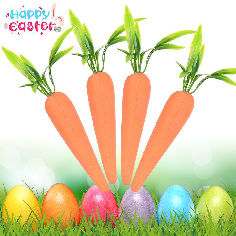 Bộ 4 Dây Treo Trang Trí Hình Củ Cà Rốt Phục Sinh Dễ Thương